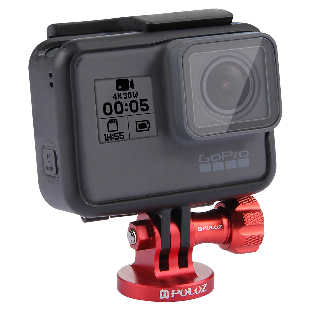 Puluz PU145 CNC Aluminum Alloy Tripod Mount Adapter for GoPro - Red