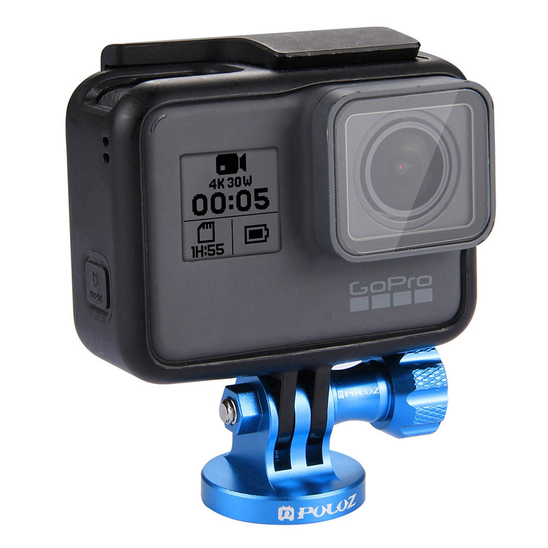 Puluz PU145 CNC Aluminum Alloy Tripod Mount Adapter for GoPro - Blue