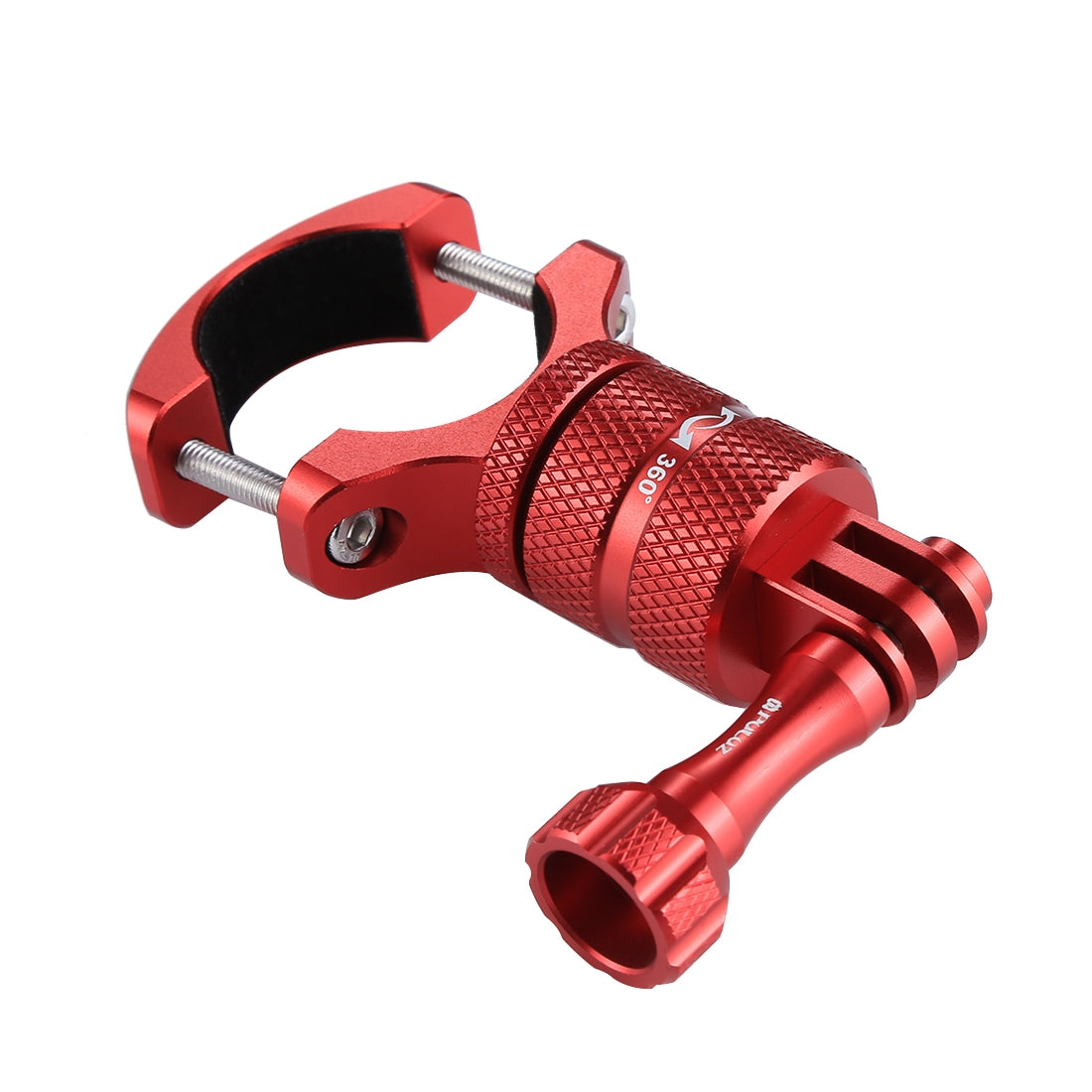 Puluz 360 Degree Rotation Bike Aluminum Handlebar Adapter Mount with Screw for GoPro 5 Camera - Red
