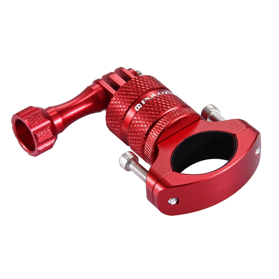 Puluz 360 Degree Rotation Bike Aluminum Handlebar Adapter Mount with Screw for GoPro 5 Camera - Red