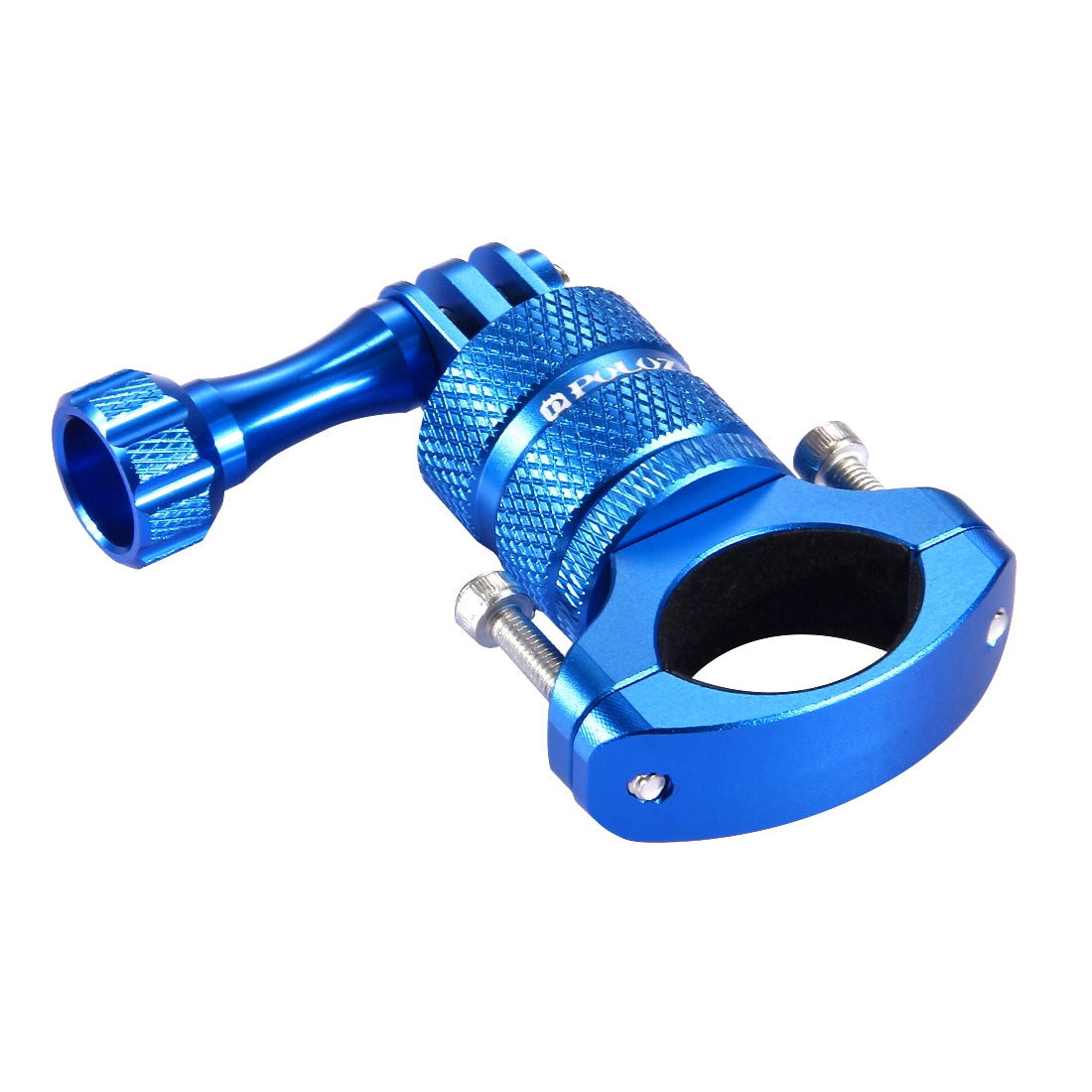 Puluz 360 Degree Rotation Bike Aluminum Handlebar Adapter Mount with Screw for GoPro 5 Camera - Blue