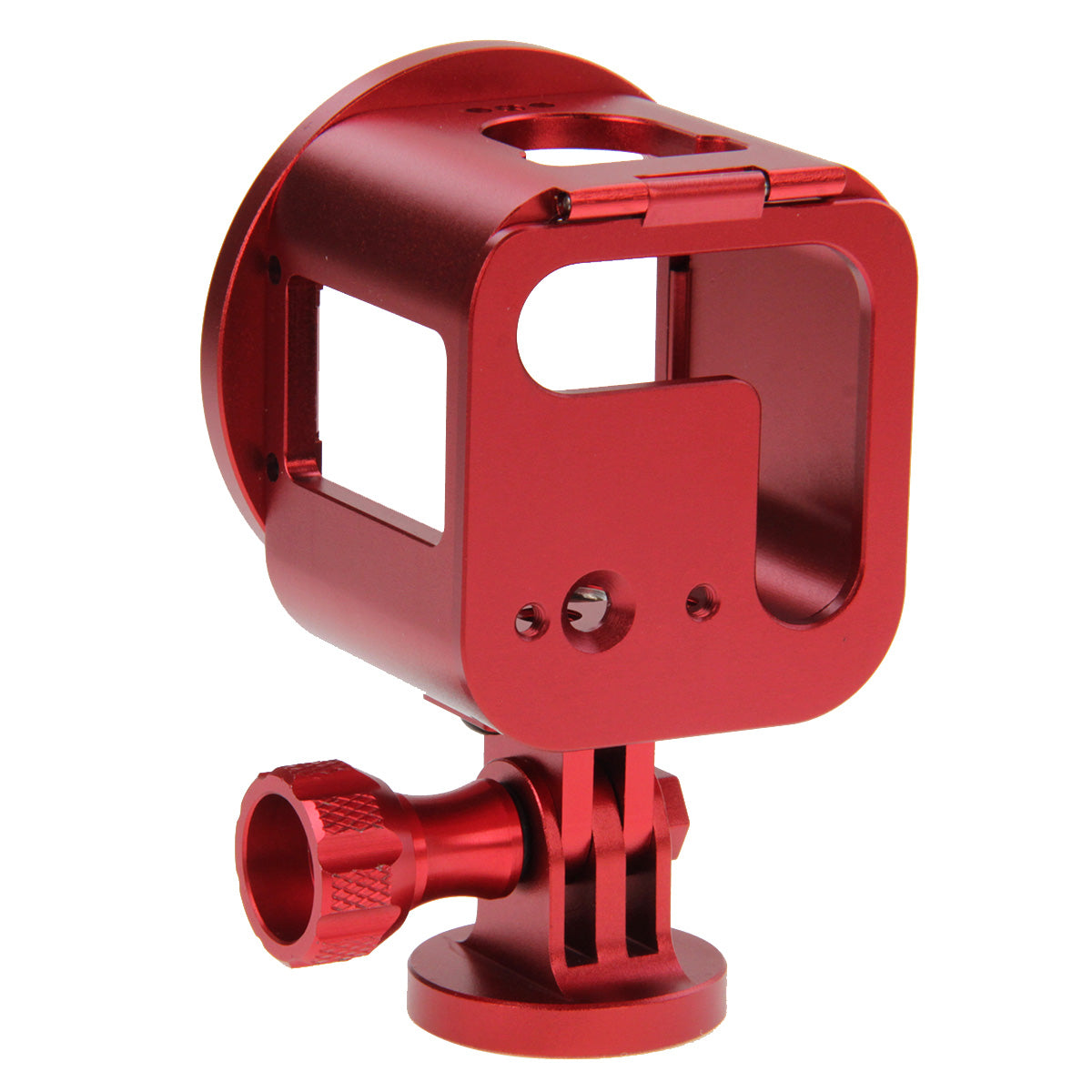 Puluz PU160 Housing Shell Aluminum Alloy Protective Cage Wrench Lens Cap Screw Tripod Adapter for GoPro HERO 4/5 Session 5S 4S - Red