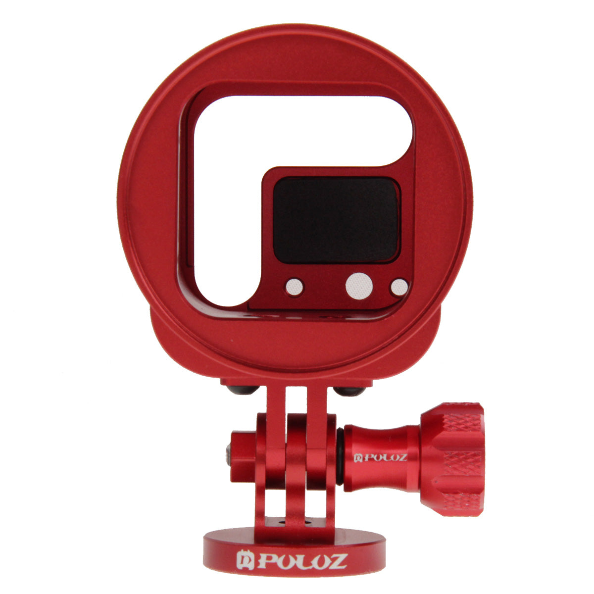Puluz PU160 Housing Shell Aluminum Alloy Protective Cage Wrench Lens Cap Screw Tripod Adapter for GoPro HERO 4/5 Session 5S 4S - Red