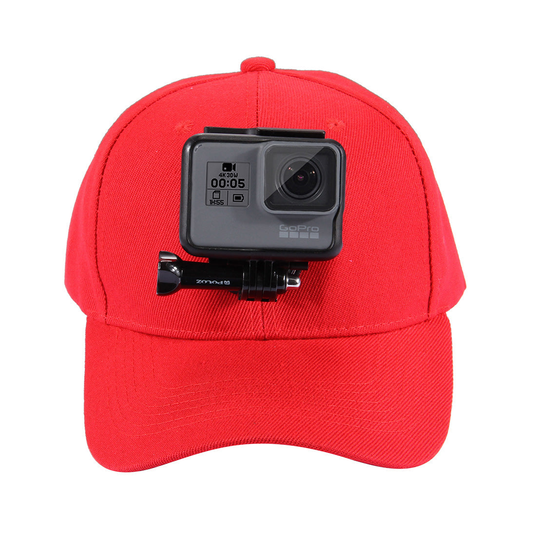 PULUZ PU195 Sports Camera Hat for Gopro Accessories Adjustable Cap with Screws and J Stent Base for GoPro Camera - Red