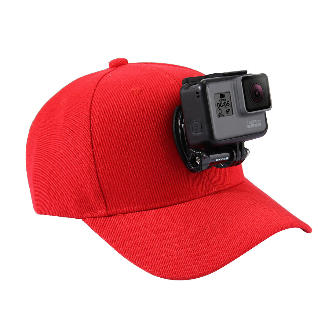 PULUZ PU195 Sports Camera Hat for Gopro Accessories Adjustable Cap with Screws and J Stent Base for GoPro Camera - Red