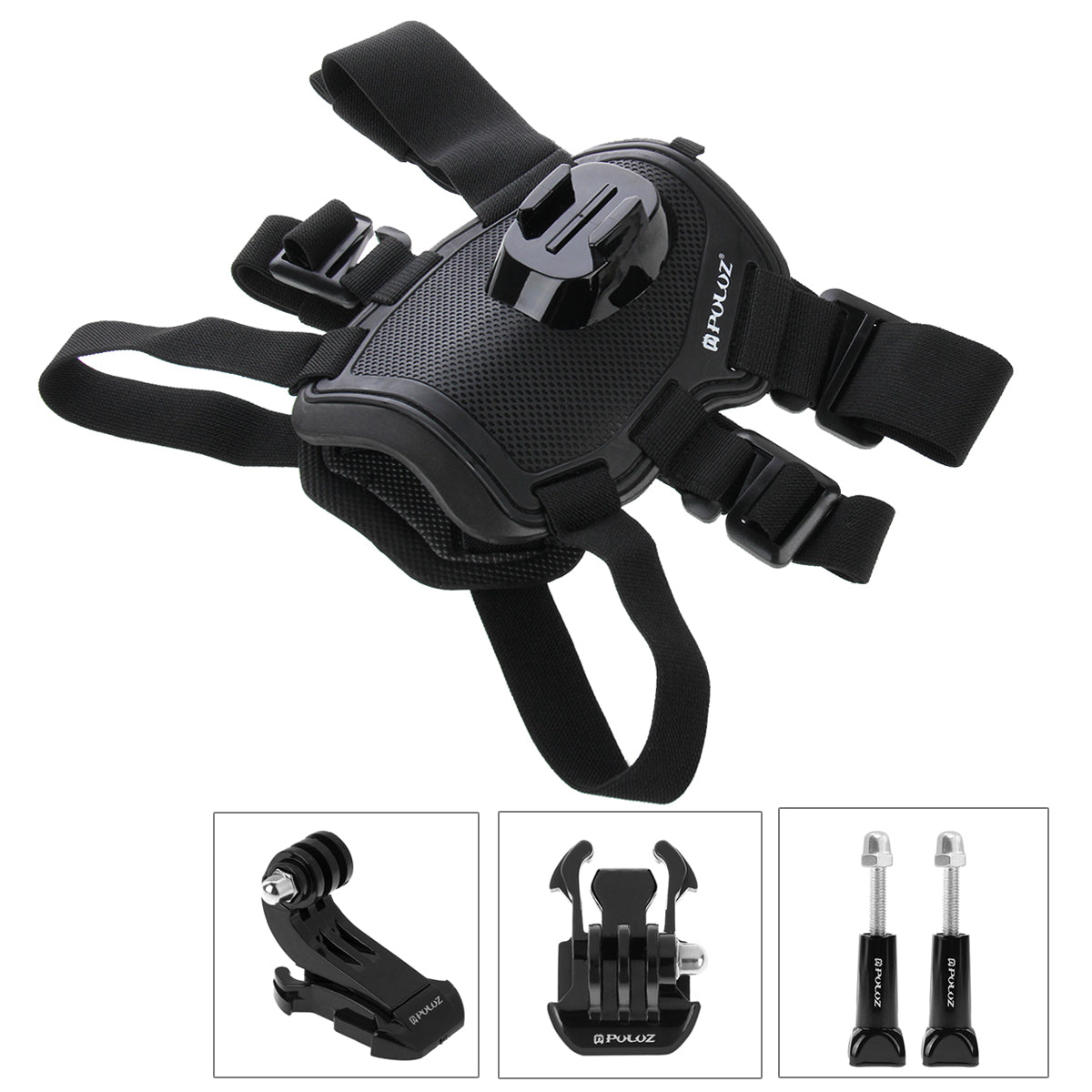 Puluz PU156 Hound Dog Fetch Harness Adjustable Chest Strap Mount for GoPro HERO Cameras - Black