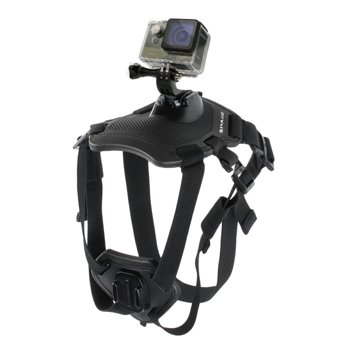 Puluz PU156 Hound Dog Fetch Harness Adjustable Chest Strap Mount for GoPro HERO Cameras - Black