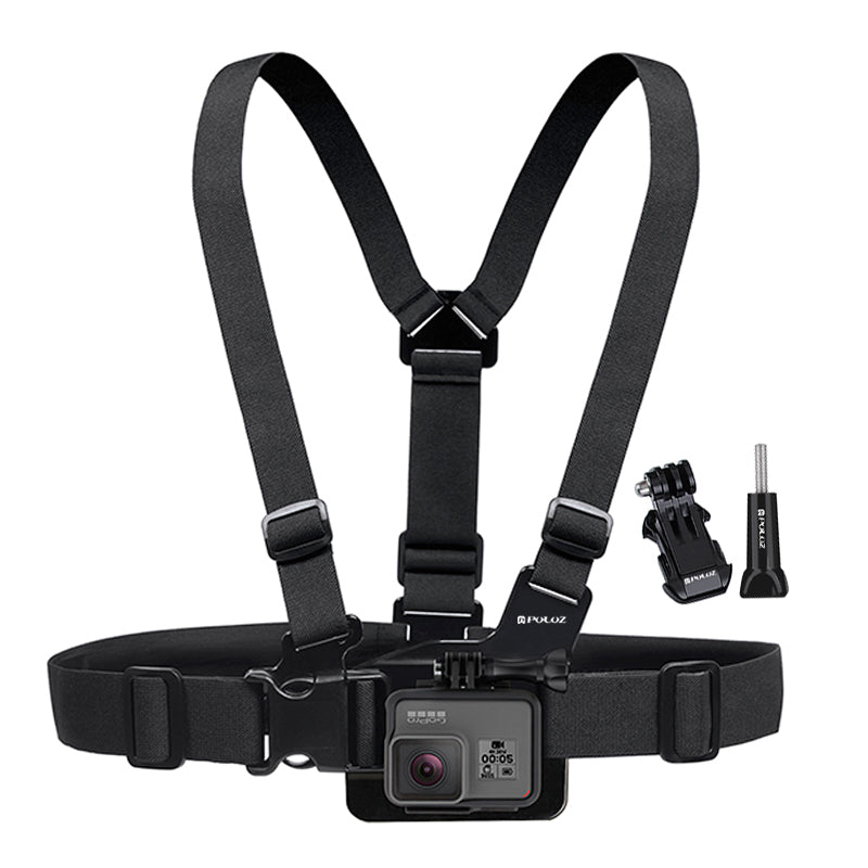 Puluz PU26 Adjustable Body Mount Belt Chest Strap Hook Mount for GoPro HERO4/HERO3+ - Black