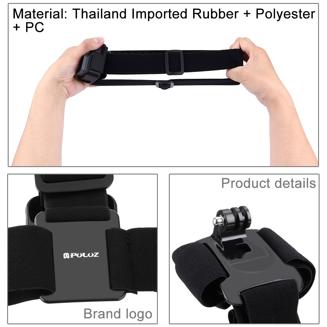 PULUZ PU24 Super Anti-skid Head Strap for Gopro Hero 4/ 3