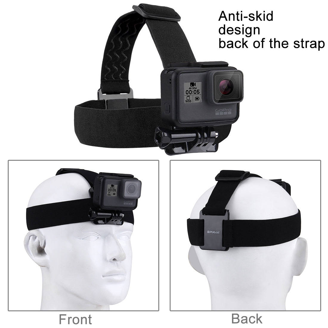 PULUZ PU24 Super Anti-skid Head Strap for Gopro Hero 4/ 3