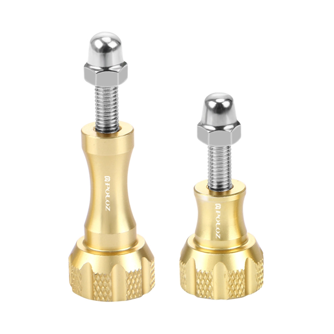 Puluz CNC Aluminum Thumb Knob Stainless Bolt Nut Screw Set Long + Short for GoPro Hero3+/3 - Gold
