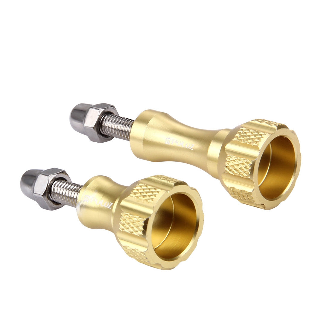 Puluz CNC Aluminum Thumb Knob Stainless Bolt Nut Screw Set Long + Short for GoPro Hero3+/3 - Gold