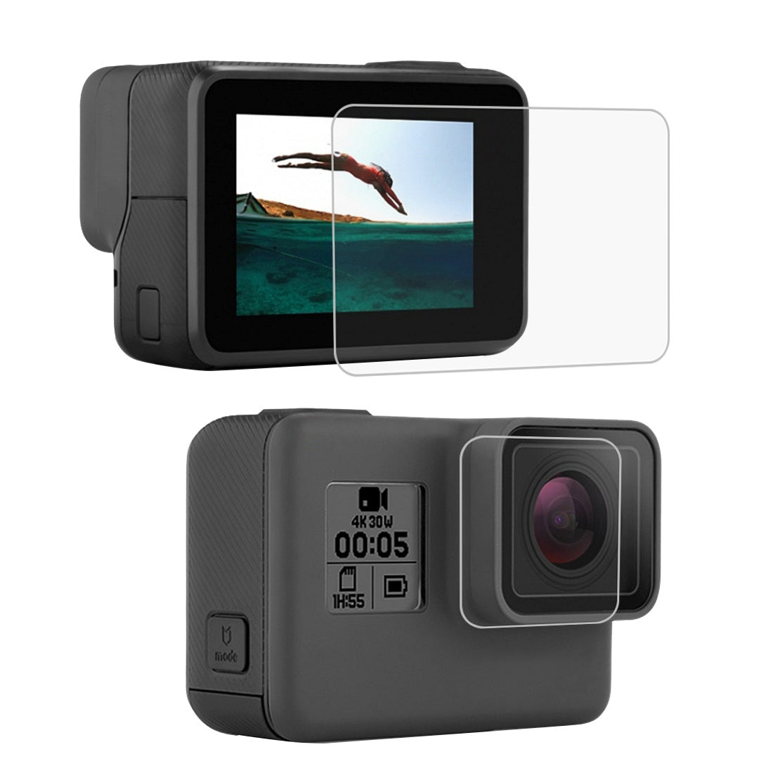 Puluz PU192 Toughened Glass Lens+LCD Screen Protector for GoPro Herofor GoPro Hero5
