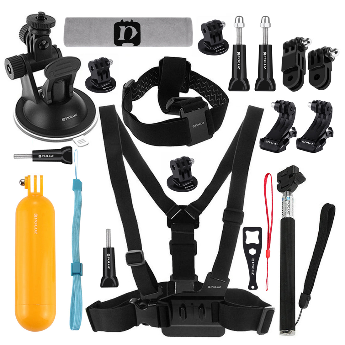 Puluz PKT18 20 in 1 Go Pro Accessories Total Ultimate Combo Kit for GoPro
