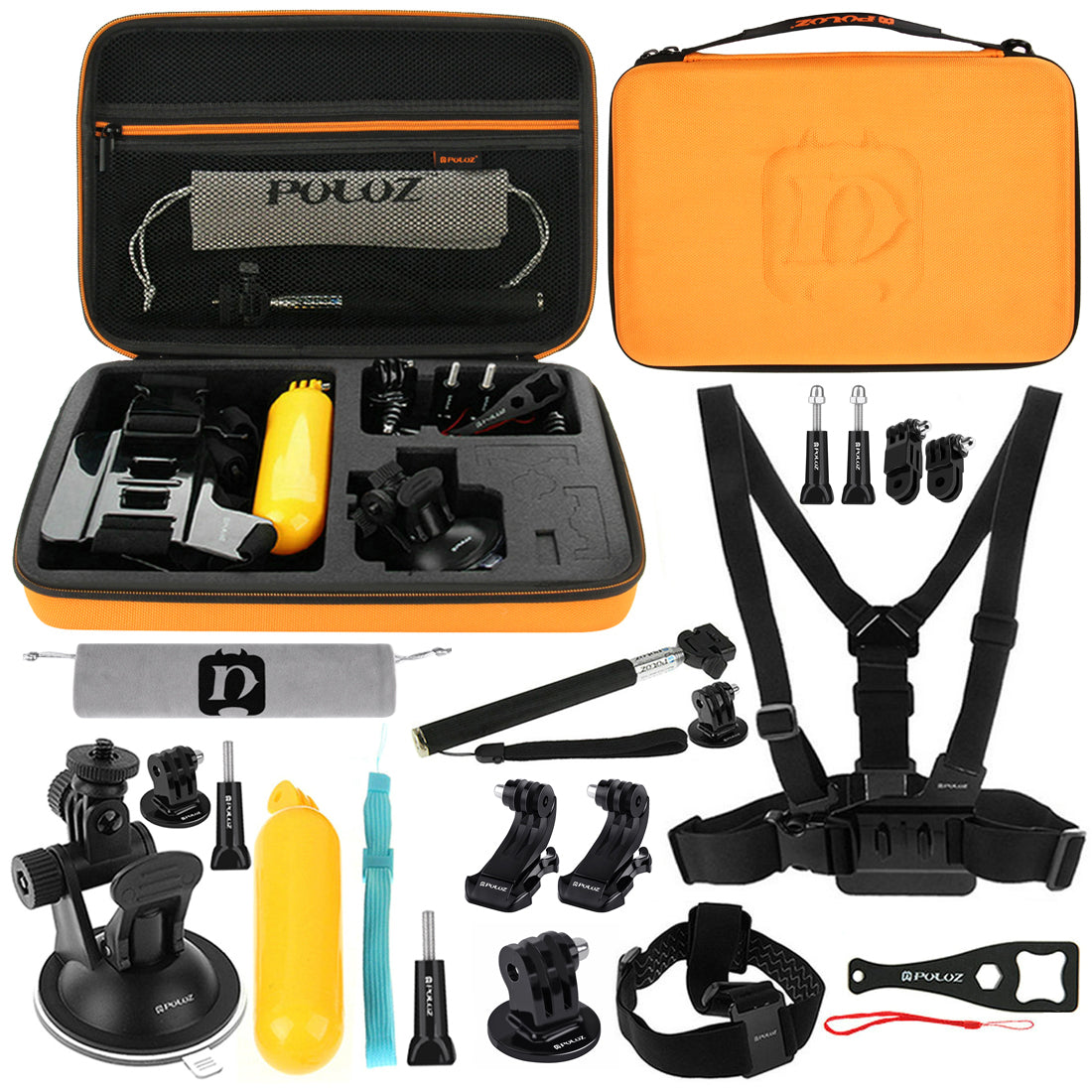 Puluz PKT30 20 in 1 Camera Accessories Combo Kit for GoPro Hero 4/3+/3/2/1 SJ4000/5000/6000/Xiaomi Yi