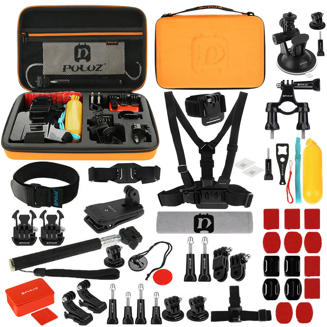 Puluz PKT26 53 in 1 Action Camera Accessories Combo Set Kit + Portable EVA Case for GoPro Hero 4/3+/3/2/1 SJ4000/5000/6000/Xiaomi Yi