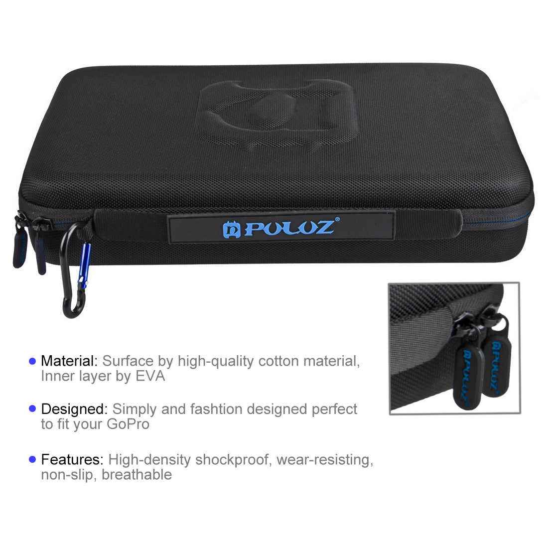 Puluz PU110 Portable Shockproof Camera Bag Case for GoPro Hero 5 / 4 Session / 4 / 3+ / 3 / 2 / 1