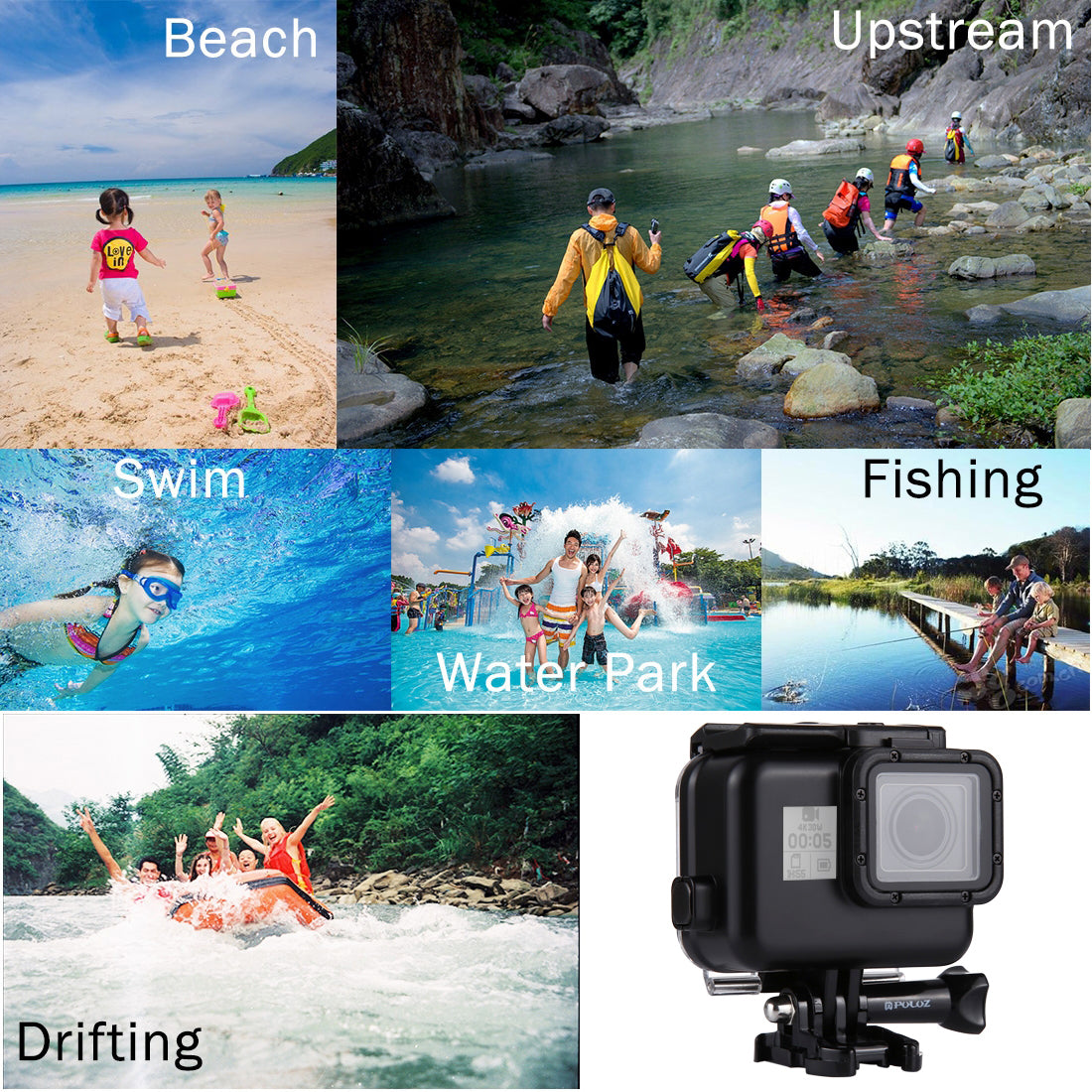Puluz PU226 for GoPro Hero5 Diving Touch Screen 45M Waterproof Case Shell