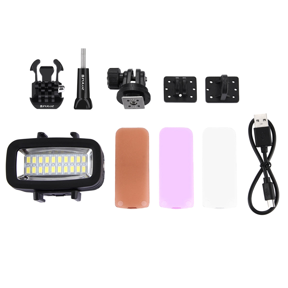 Puluz PU222 GoPro Camera Diving Waterproof 20-LED Strong Fill-in Light