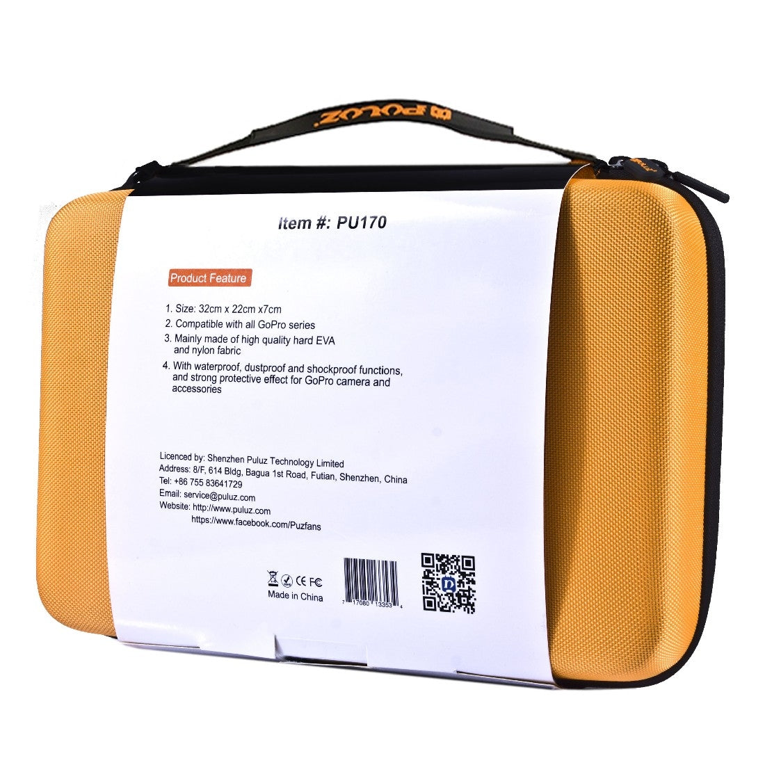 Puluz PU170 Orange Storage Camera Case for GoPro Hero 4 /3+ /3 /2 /1, Size: 32 x 22 x 7cm
