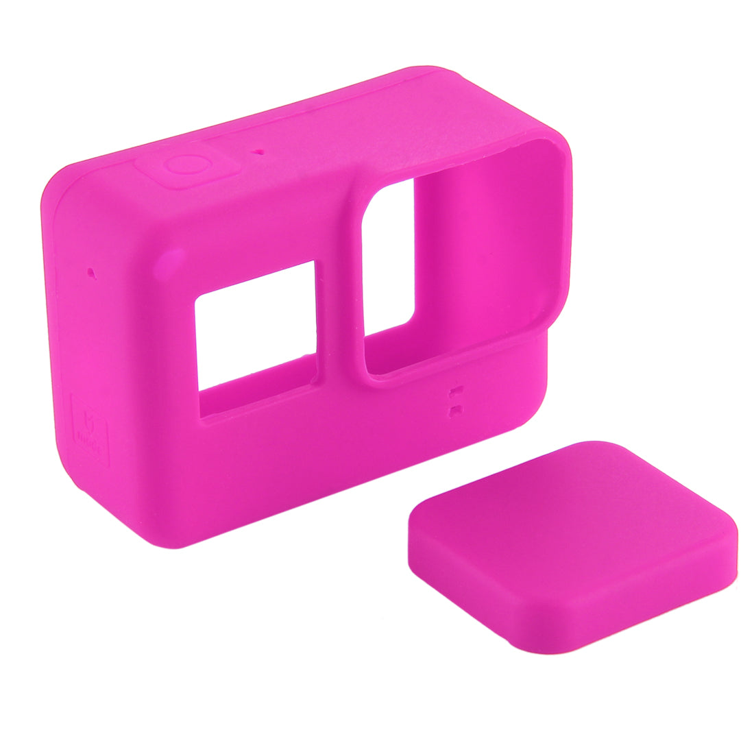 PULUZ PU189 Silicone Protective Housing Frame Case and Lens Cap for GoPro Hero 5/6/7 - Rose