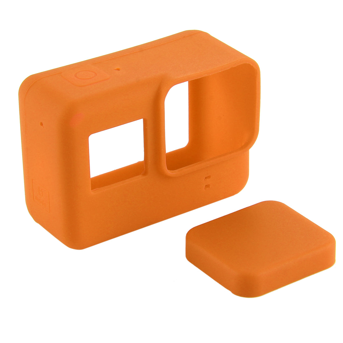 PULUZ PU189 Silicone Protective Housing Frame Case and Lens Cap for GoPro Hero 5/6/7 - Orange
