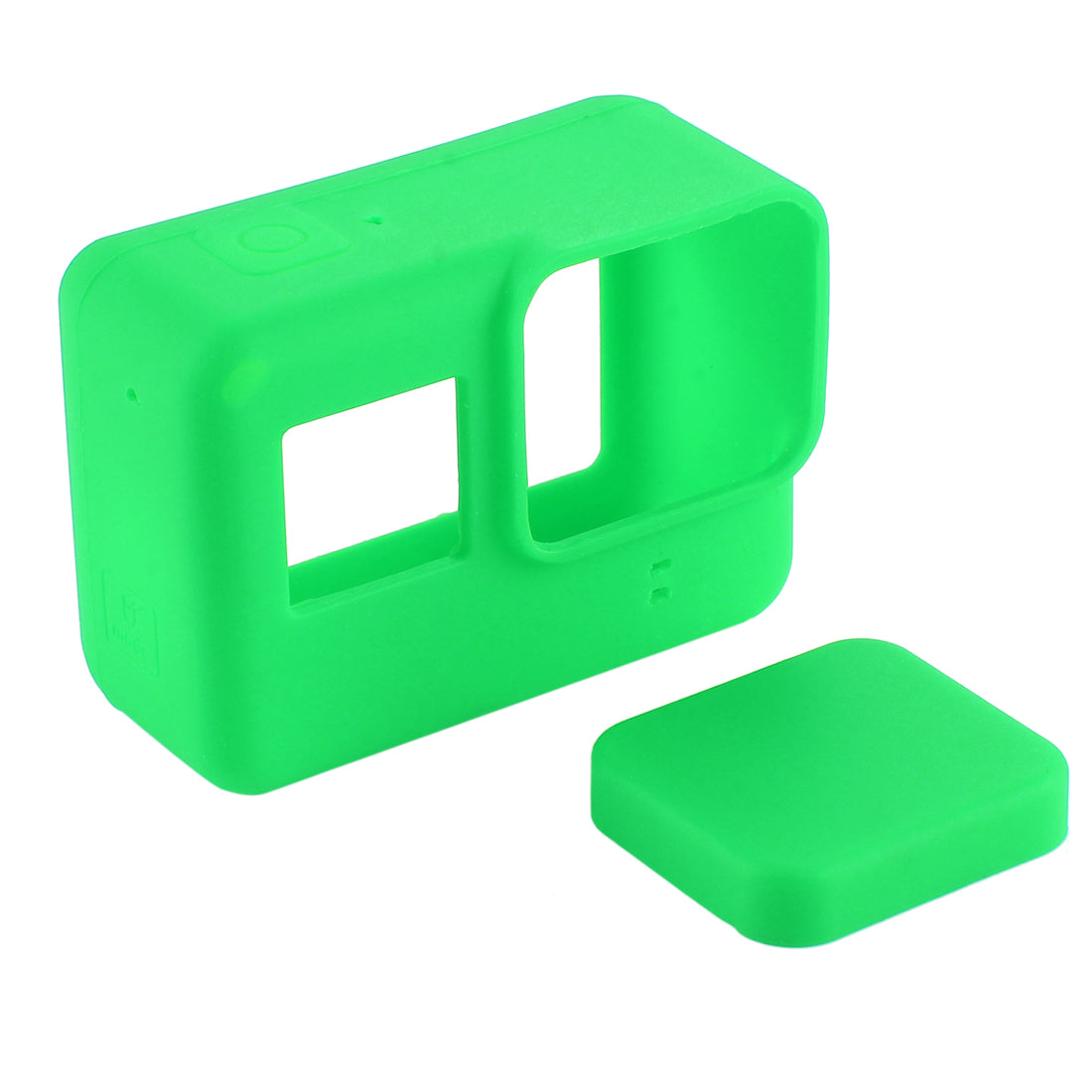 PULUZ PU189 Silicone Protective Housing Frame Case and Lens Cap for GoPro Hero 5/6/7 - Green
