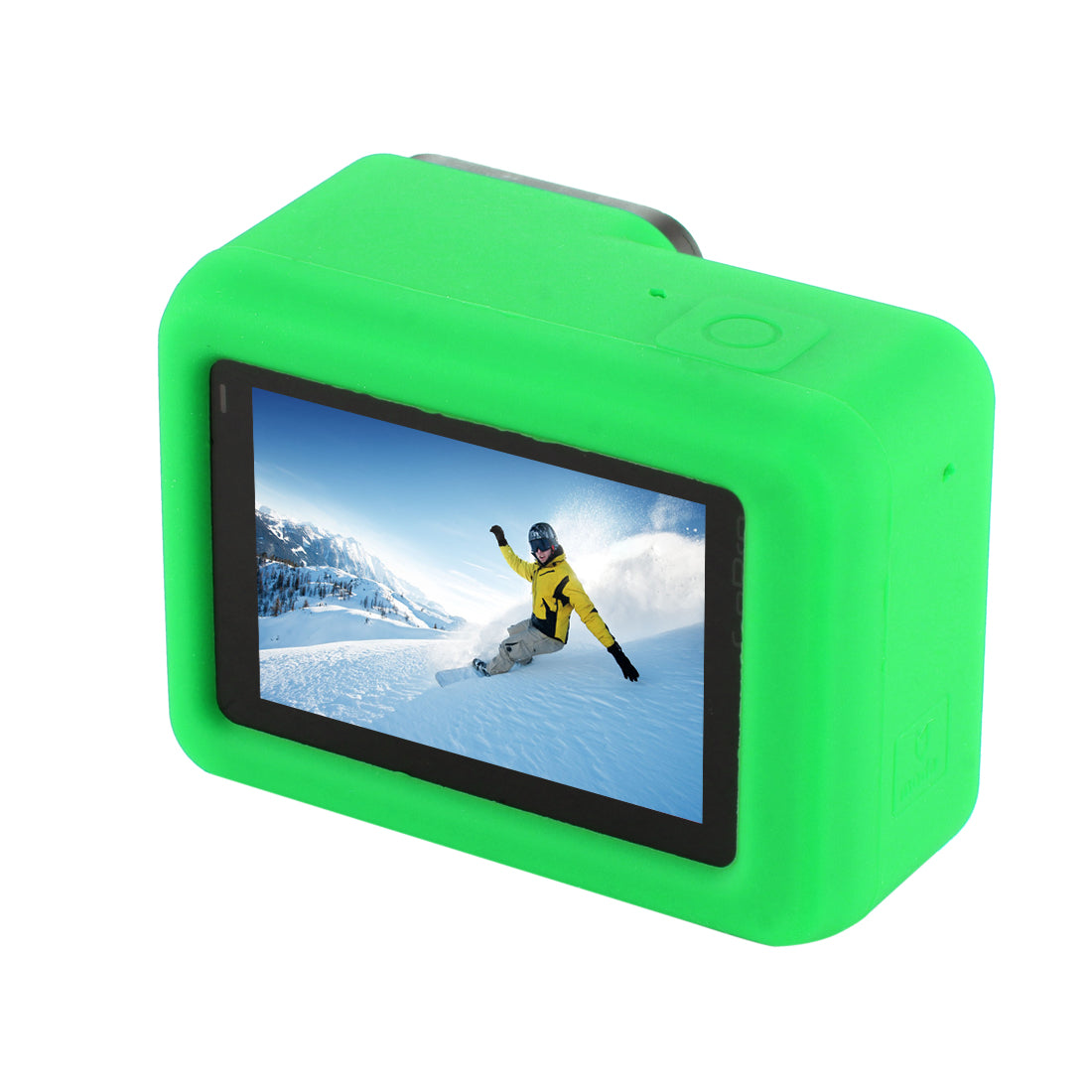 PULUZ PU189 Silicone Protective Housing Frame Case and Lens Cap for GoPro Hero 5/6/7 - Green