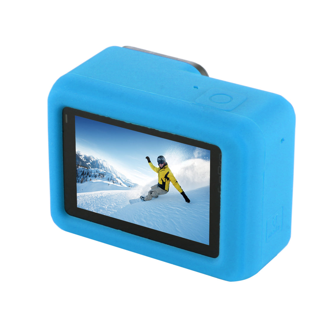 PULUZ PU189 Silicone Protective Housing Frame Case and Lens Cap for GoPro Hero 5/6/7 - Blue