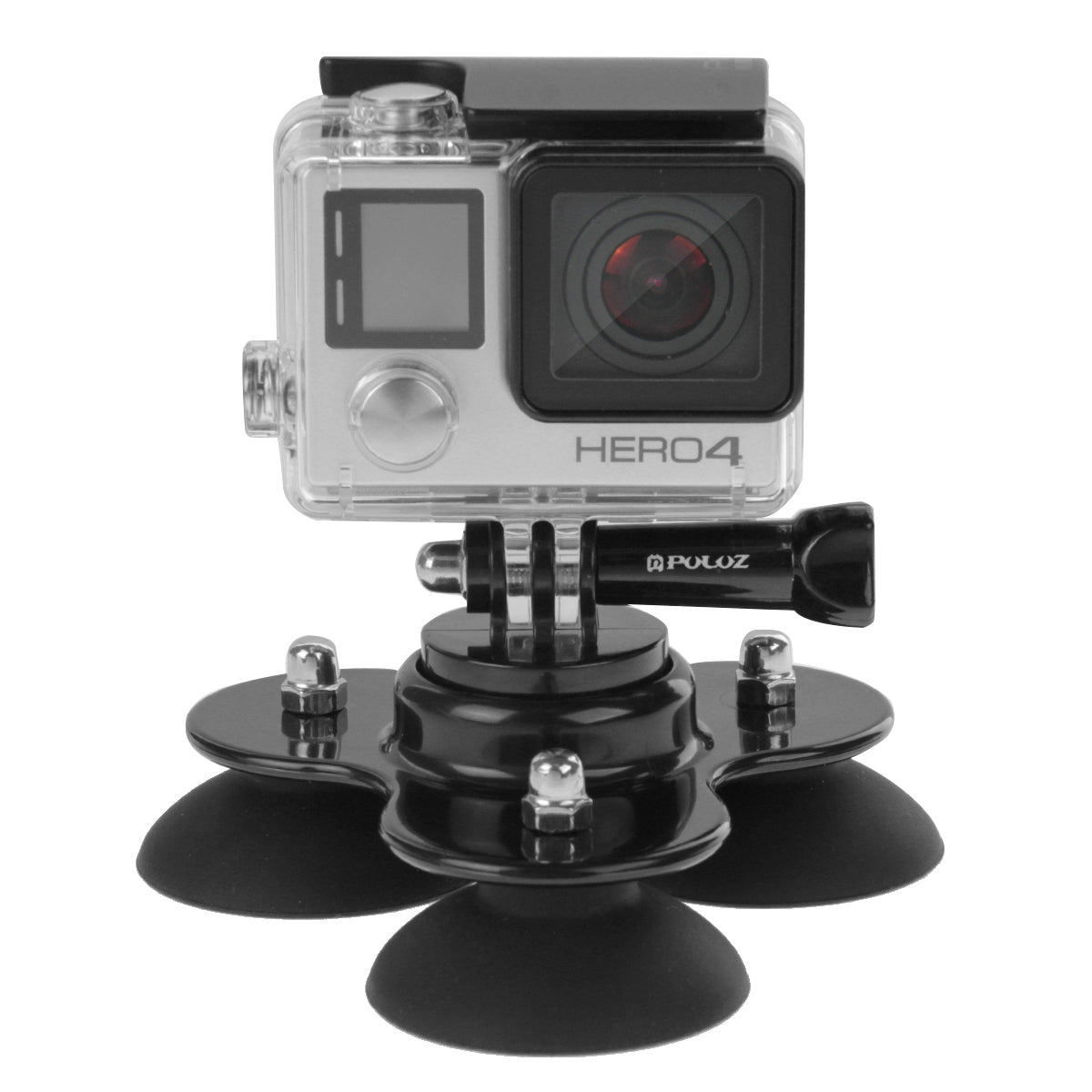Puluz PU164B Triangle Suction Cup Mount with Screw for GoPro HERO 6 / 5 / 5 Session / 4 Session