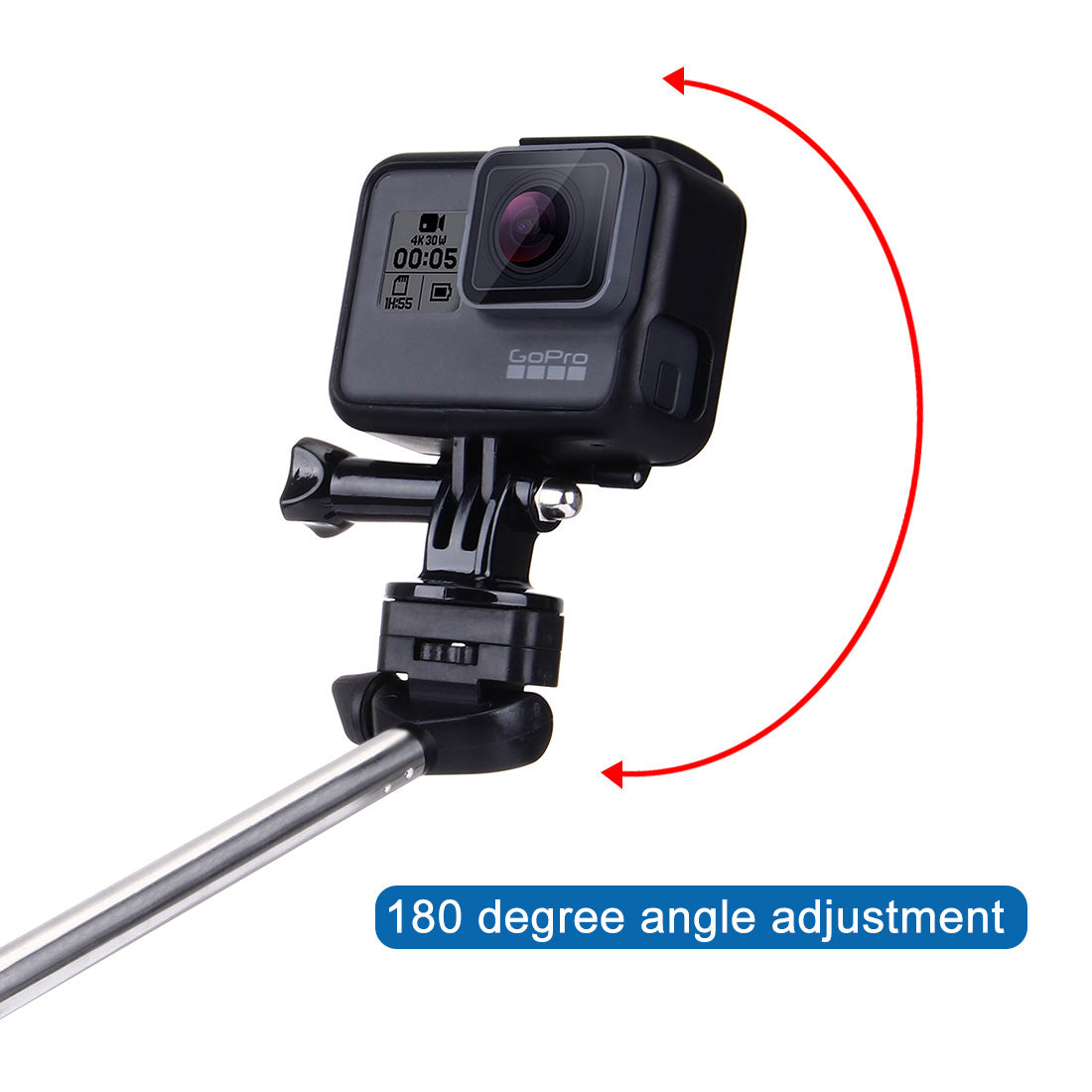 PULUZ PU55 Extendable Selfie Stick Adjustable Telescoping Handheld Monopod Pole for GoPro Hero 7/6/5/5 Session/4Session/4/3+/3/2/1, DJI Osmo Action Camera