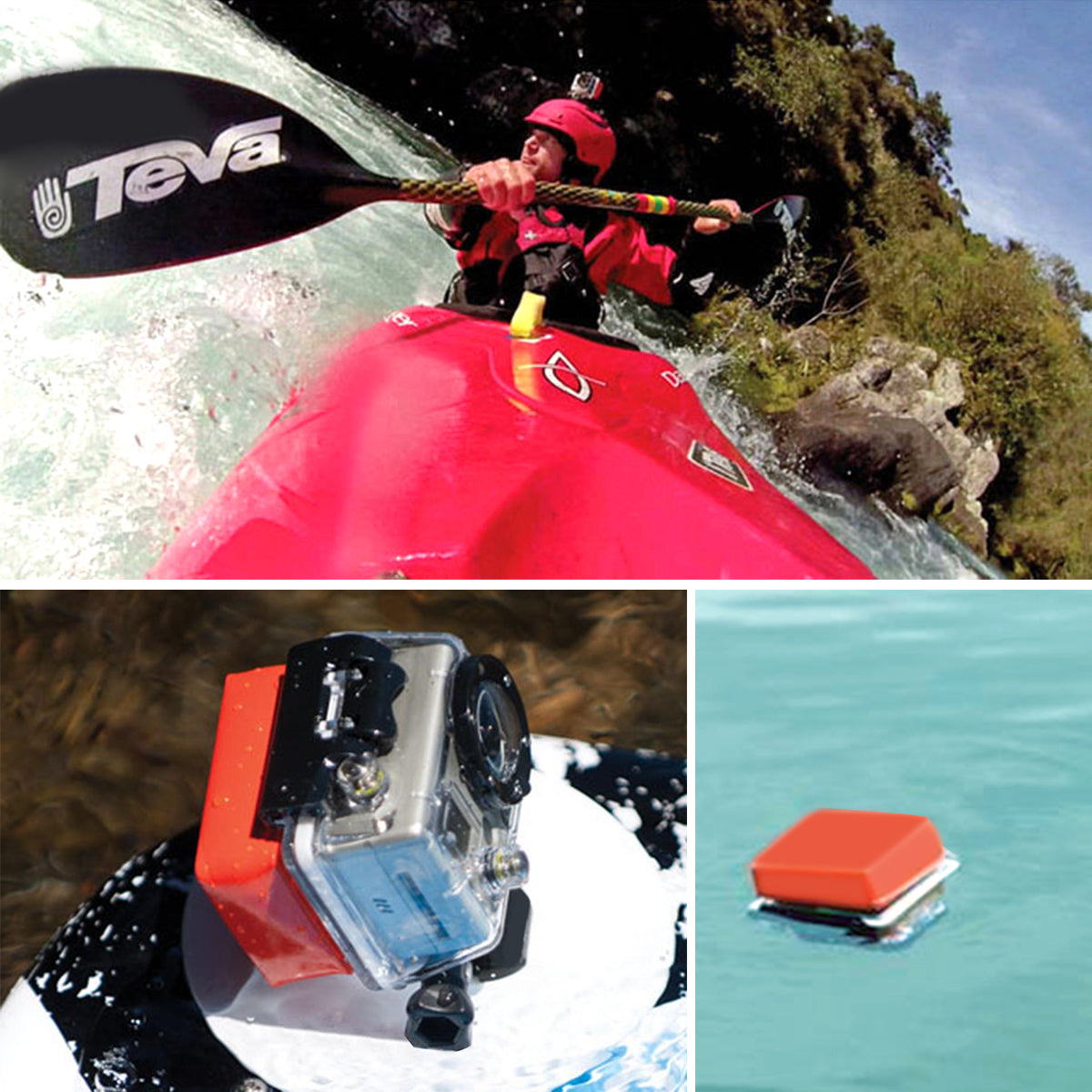 PULUZ PU46 Floaty Backdoor Case with Adhesive Sticker for GoPro Hero 6/5/5 Session/4 Session