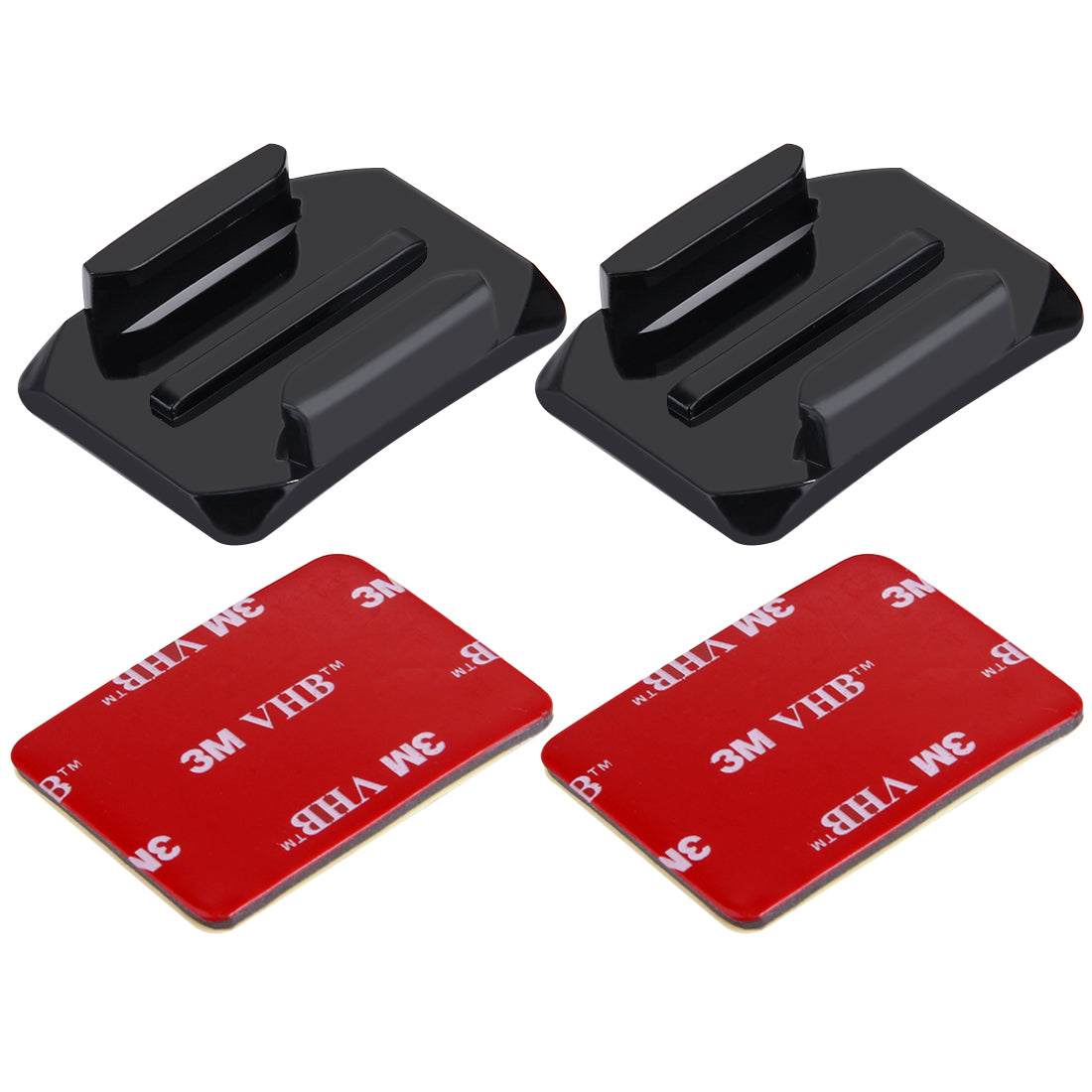 Puluz 2PCS Curved Surface Mounts + 2PCS Adhesive Mount Stickers for GoPro Hero 6 / 5 / 5 Session / 4 Session