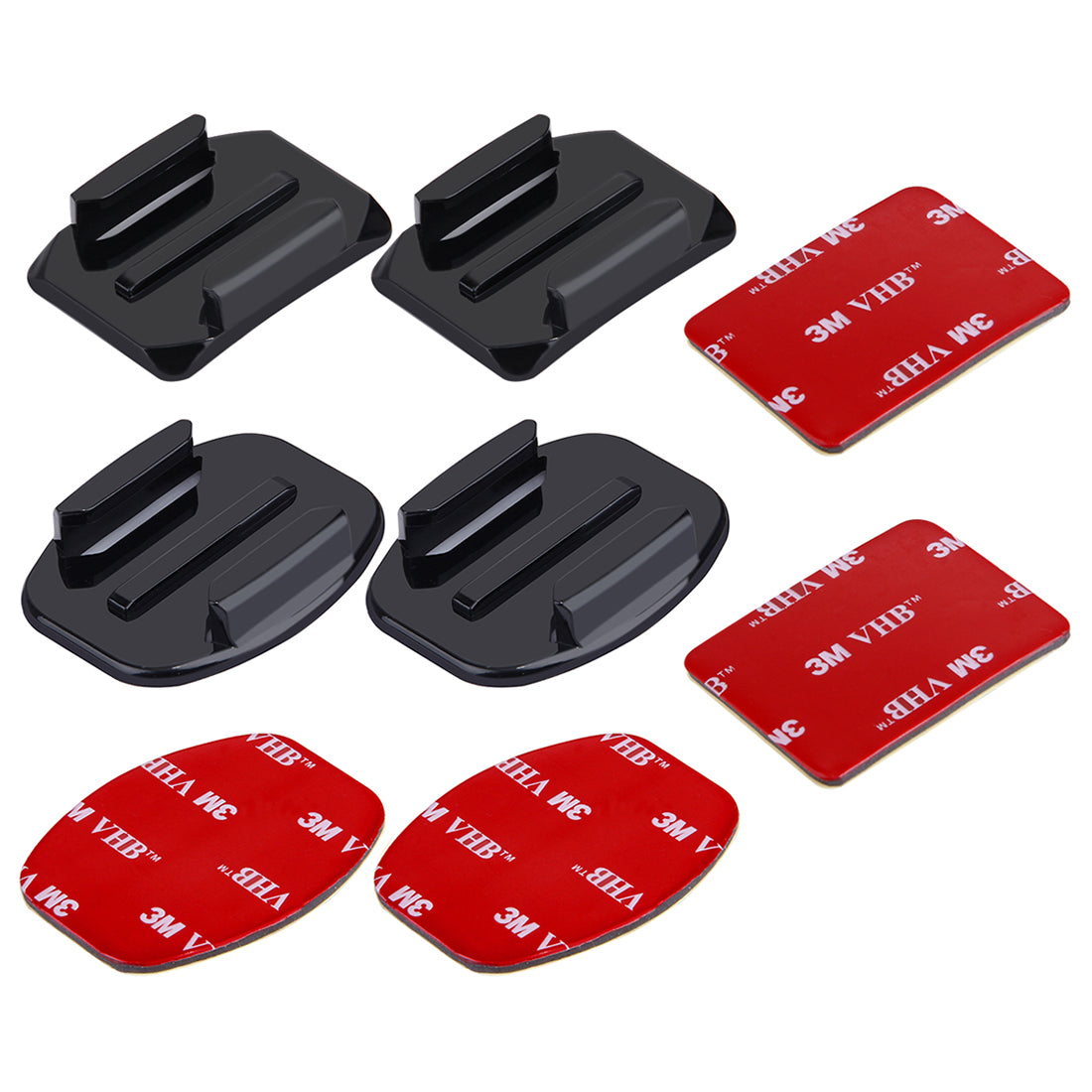 Puluz 2PCS Curved Surface Mounts + 2PCS Flat Surface Mounts + 4PCS Adhesive Mount Stickers for GoPro Hero 6 / 5 / 5 Session / 4 Session