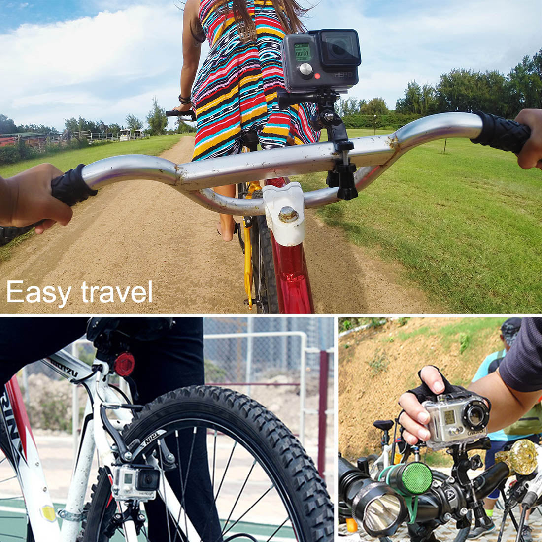 Puluz PU01 Universal Bike Motorcycle Handlebar Mount with Screw for GoPro Hero 6 / 5 / 5 Session / 4 Session