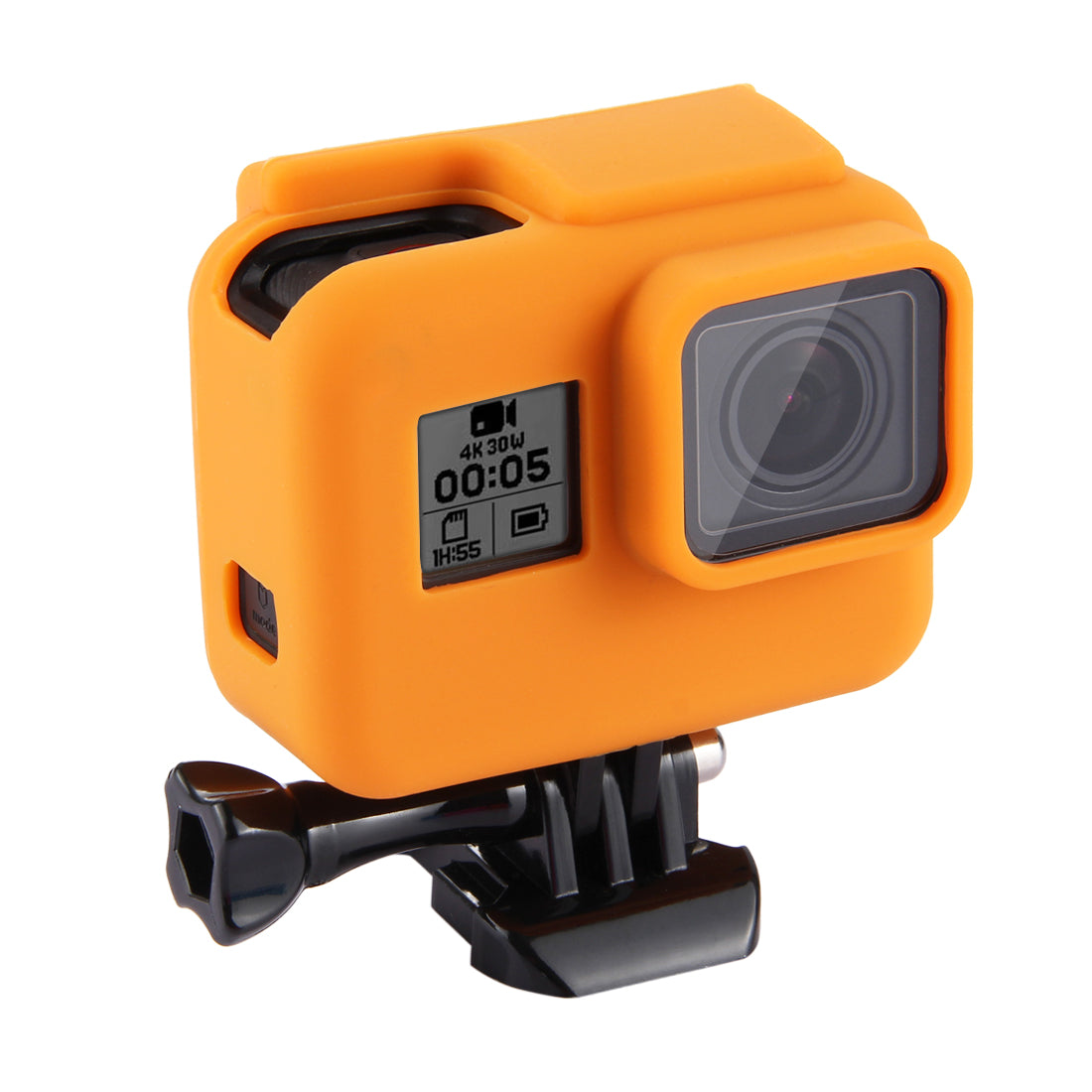 PULUZ PU190 Silicone Case and Lens Cover for GoPro Hero 5 with Frame - Orange