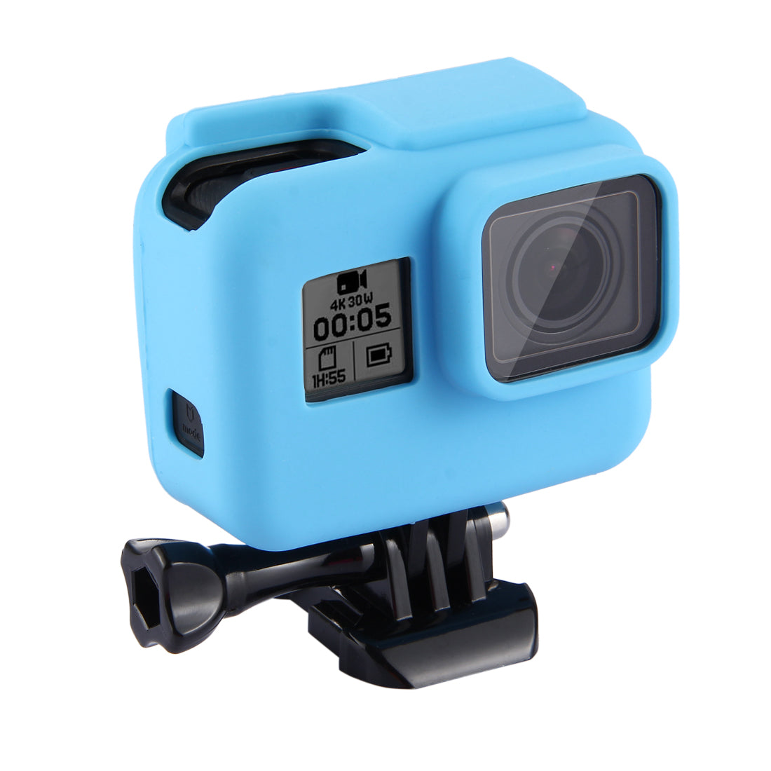 PULUZ PU190 Silicone Case and Lens Cover for GoPro Hero 5 with Frame - Blue