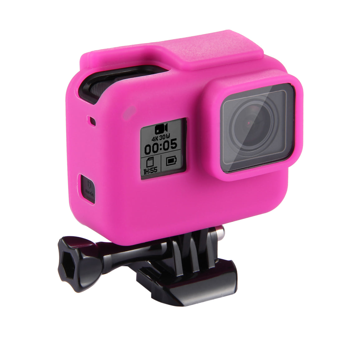 PULUZ PU190 Silicone Case and Lens Cover for GoPro Hero 5 with Frame - Rose