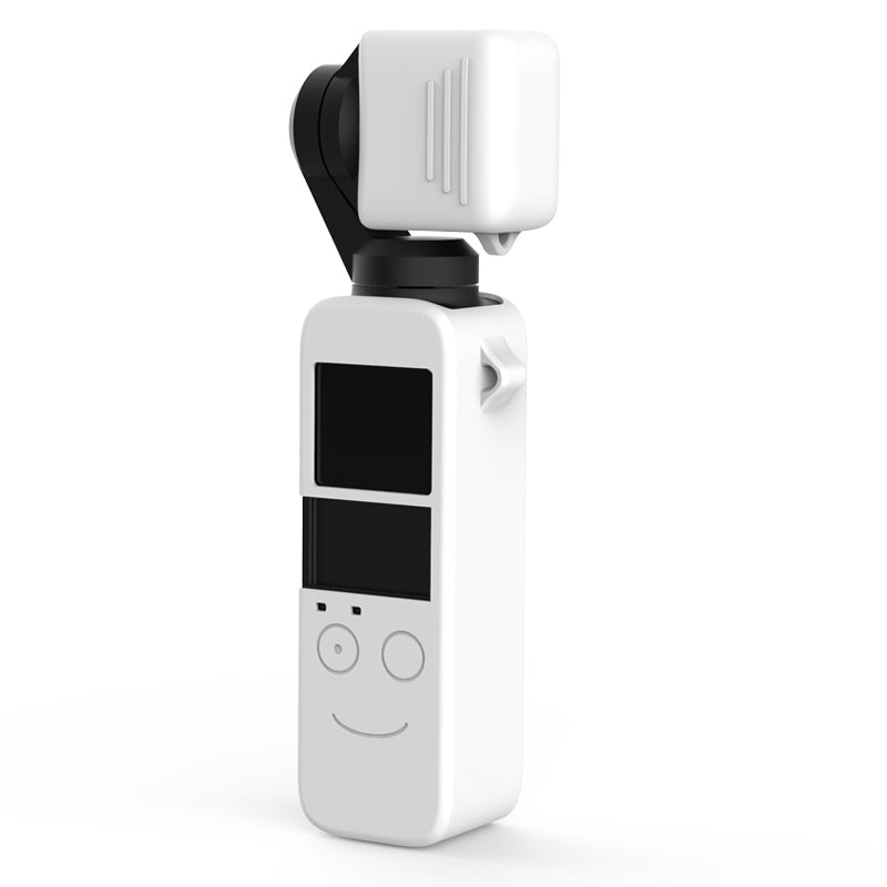 Sports Camera Silicone Protective Shell Protective Cover for DJI Osmo Pocket Lingbi PTZ Camera - White