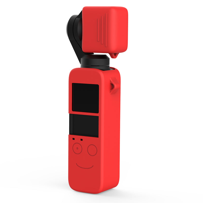 Sports Camera Silicone Protective Shell Protective Cover for DJI Osmo Pocket Lingbi PTZ Camera - Red