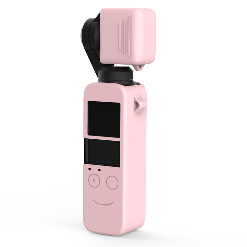 Sports Camera Silicone Protective Shell Protective Cover for DJI Osmo Pocket Lingbi PTZ Camera - Light Pink