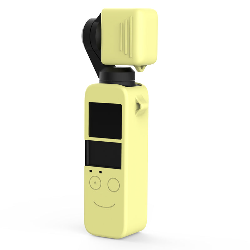 Sports Camera Silicone Protective Shell Protective Cover for DJI Osmo Pocket Lingbi PTZ Camera - Light Yellow