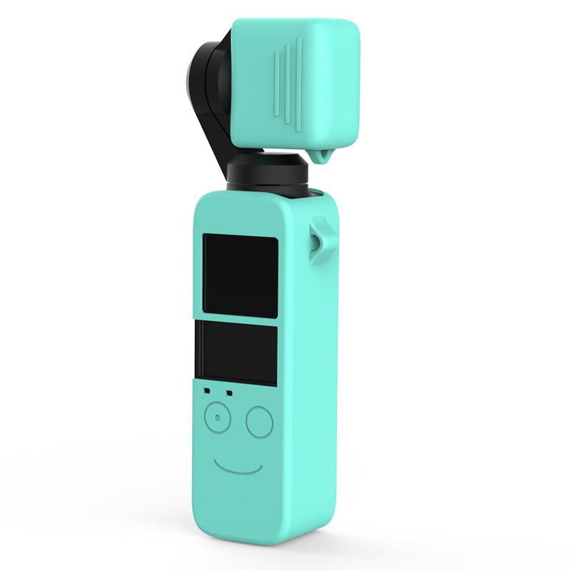 Sports Camera Silicone Protective Shell Protective Cover for DJI Osmo Pocket Lingbi PTZ Camera - Cyan
