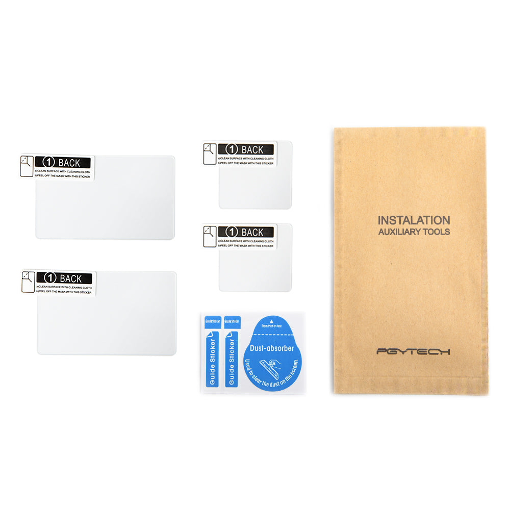 Tempered Glass 9H 2.5D Arc Edge Screen Protector Kit for OSMO ACTION