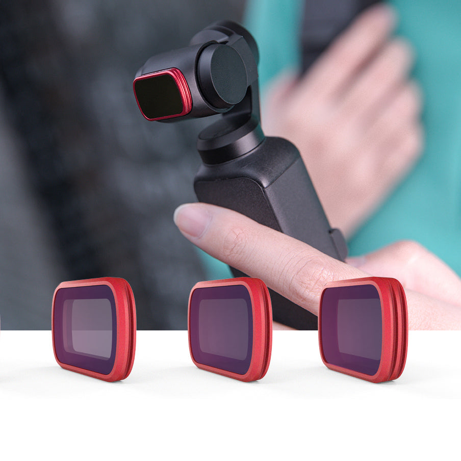 3Pcs/Set P-18C-012 UV CPL Camera Lens Filter for DJI Osmo Pocket (Professional) (CPL ND8 ND16)