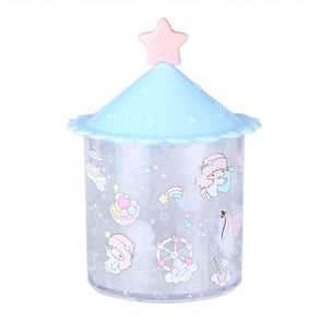 Creative Cartoon Cosmetic Cotton Swabs Organizer Storage Box Case - Blue