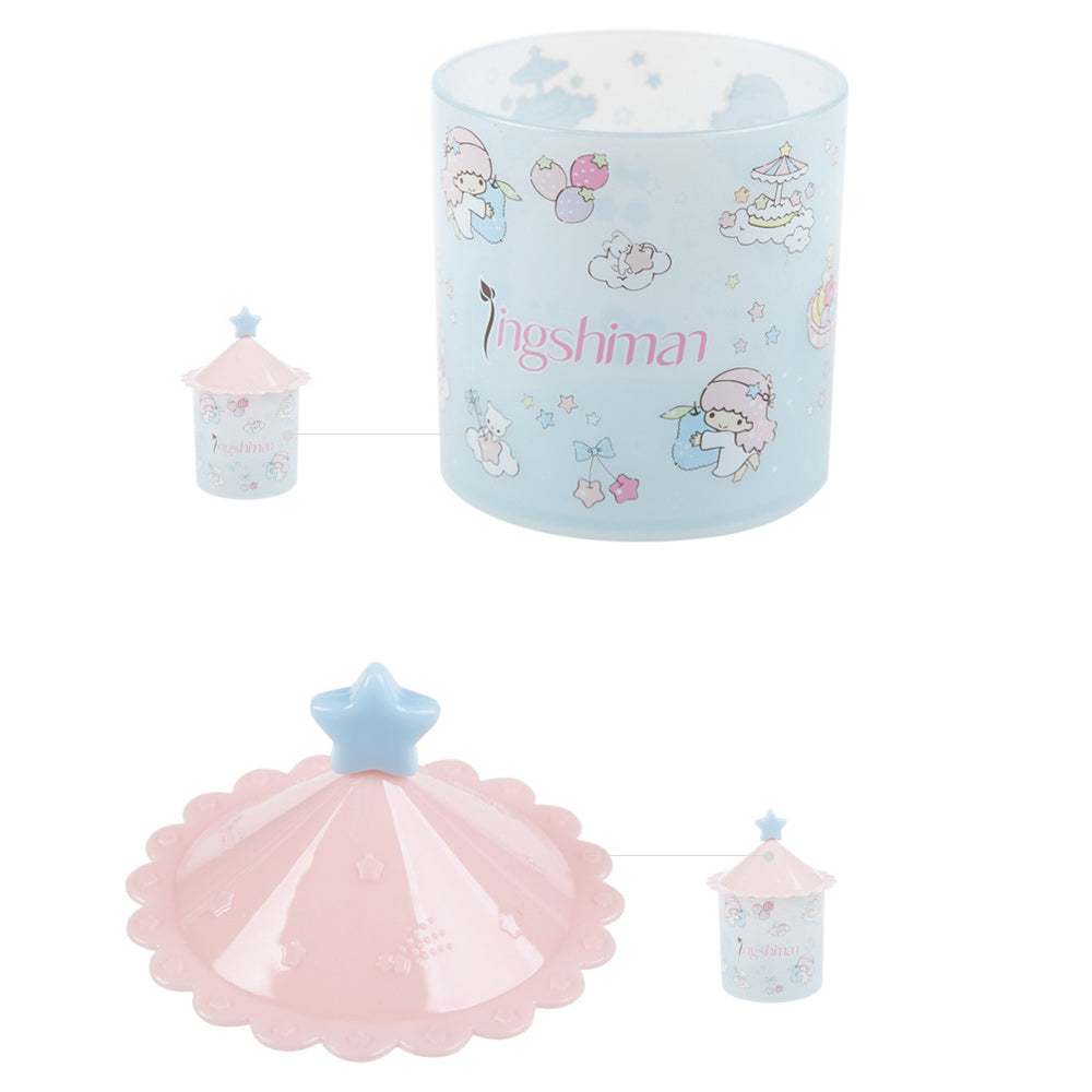 Creative Cartoon Cosmetic Cotton Swabs Organizer Storage Box Case - Blue