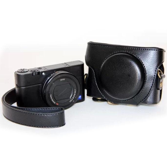 Retro Style PU Leather Camera Case Bag with Strap for Sony RX100 M3 / M4 / M5 (Black)