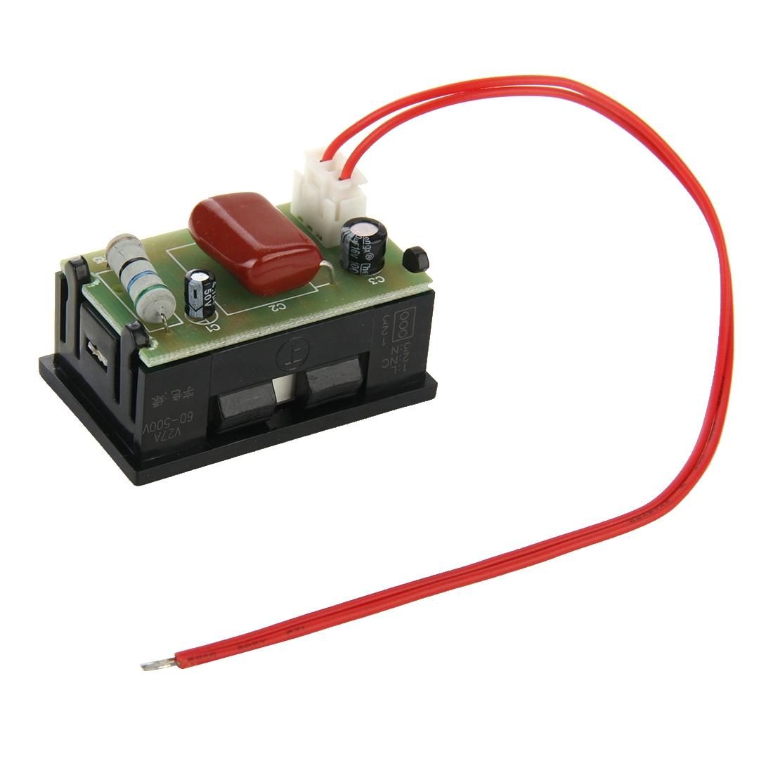 V27A 2 Wires AC 60-500V Green Display LED Digital Display Voltmeter (Style2)