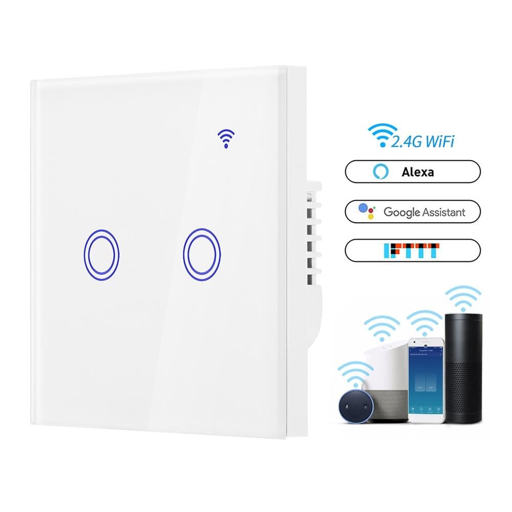 U2-86 Alexa Voice Control WIFI Intelligent Switch Remote Control Wall Switch Wifi Switch